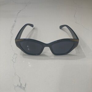 Retro Black and Copper Rhinestone Sunglasses